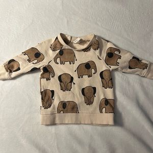H&M baby boy elephant sweatshirt 3-6 months